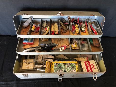 vintage metal th max tackle box|Antique Metal Tackle Box .